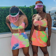 Load image into Gallery viewer, 2019 Sexy Women's Boho Clothes Sleeveless Bandage Vest Crop Tops Short Mini Pencil Skirts Evening Party Beach Dress Bodycon Set